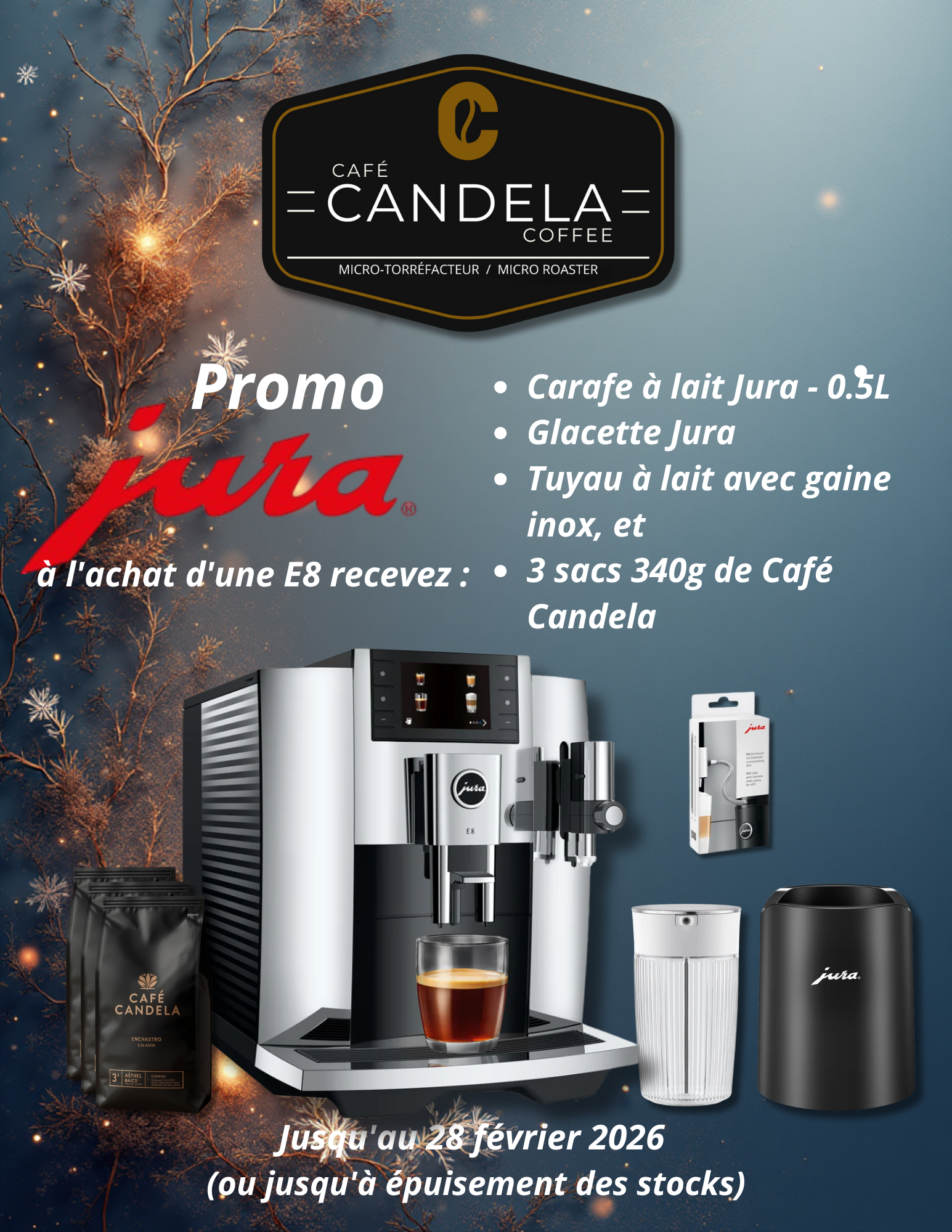 AUTOMATIC ESPRESSO MACHINE JURA E8 - JU15648 / JU15683 / JU15646