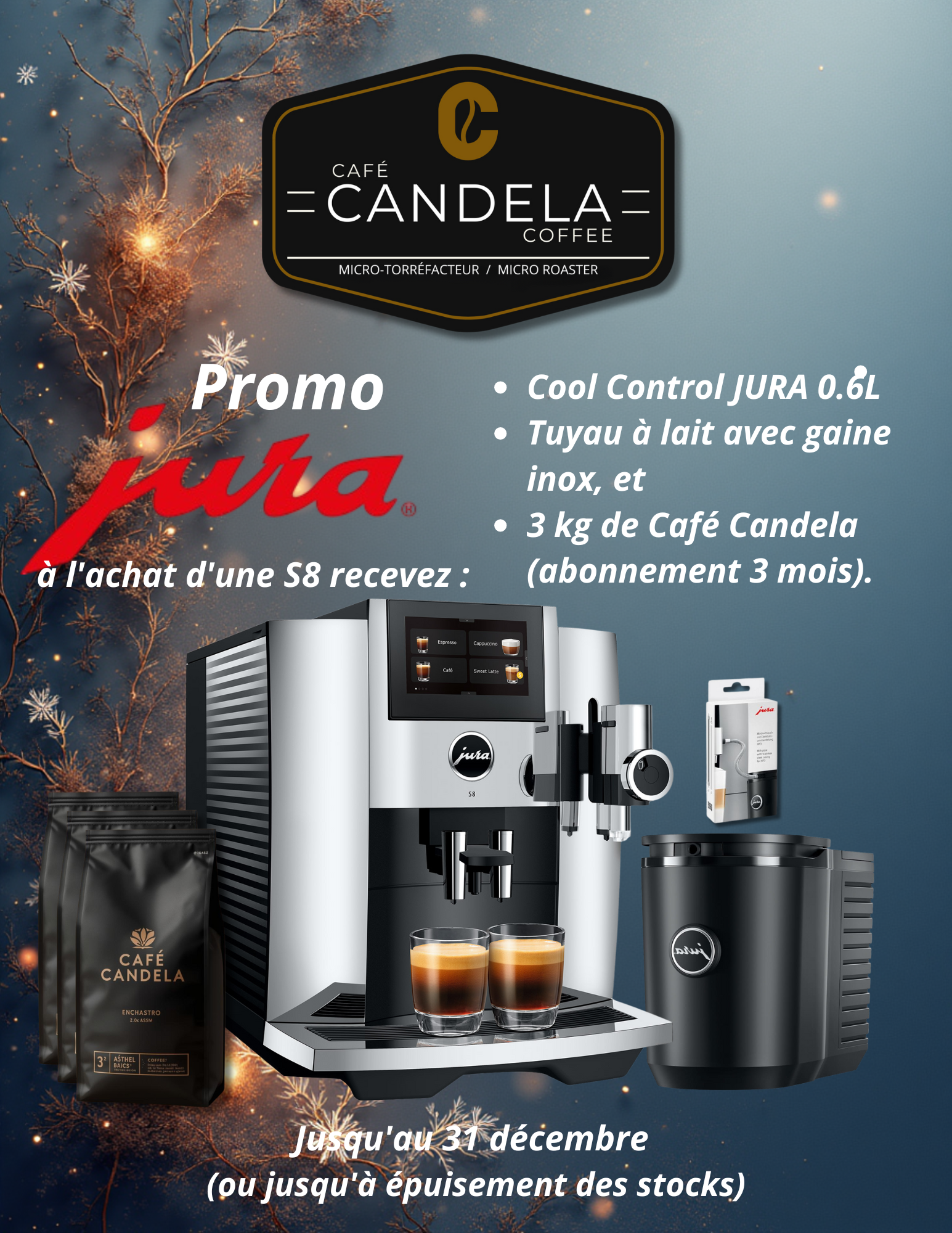 MACHINE ESPRESSO AUTOMATIQUE JURA S8 - JU15755 Dark Inox et JU15653 Chrome